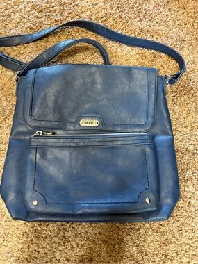 Relic Blue Crossbody Bag with Front Zip Pocket